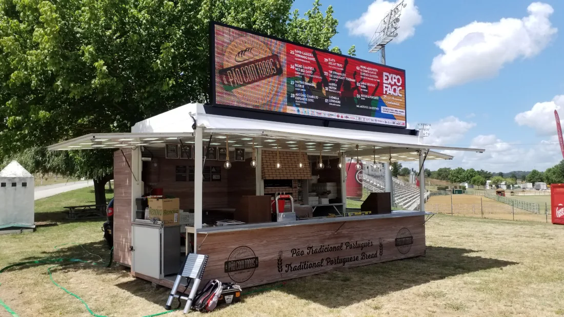 led screen display rolote comida